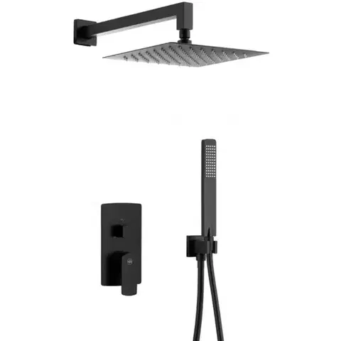 Sprchové súpravy pre skrytú montáž a príslušenstvo Podomietkový sprchový set s 3-funkčnou batériou Mokait Black