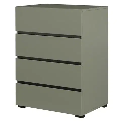 Komody so zásuvkami Komoda Cross 27 Pine Green/Čierna
