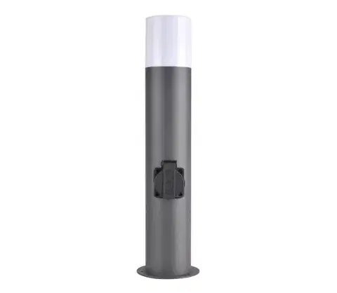 Predlžovacie káble  Vonkajšia lampa so zásuvkou DALLAS 1xE27/12W/230V IP44 antracit 315991