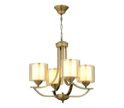 Svietidlá  Luster na reťazi NOVARA 4xE27/40W/230V bronzový 683AVN1431
