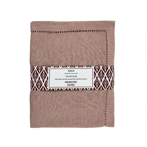 Bytový textil Obrúsok SAGA svetloružová 45x45 easy care