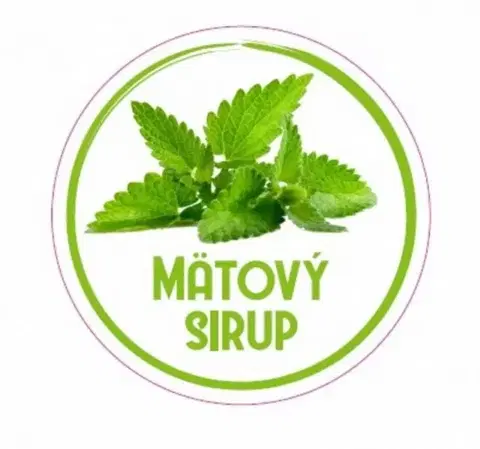 Samolepky na stenu Kinekus Samolepka na fľašu MÄTOVÝ SIRUP domáci 12 ks etikiet