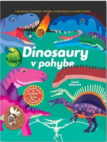 Leporelá, krabičky, puzzle knihy Dinosaury v pohybe - David Hawcock