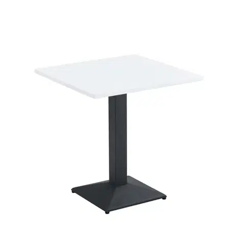 Jedálenské stoly KONDELA Rinaldo Typ 1 jedálenský bistro stôl 70x70 cm biela / čierna