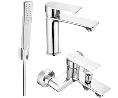 Sprchy a sprchové panely MEXEN/S - Royo R72 Set umývadlové a vaňové batérie s príslušenstvom, chróm 72203R72-00