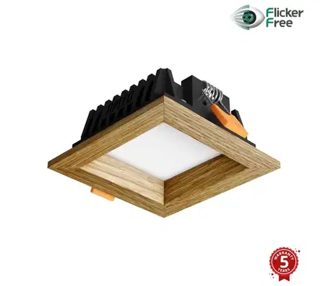 Svietidlá APLED - LED Podhľadové SQUARE WOODLINE LED/3W/230V 4000K 9x9 cm dub masív 21283