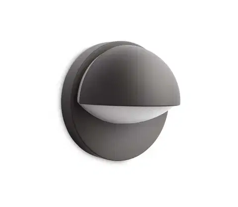 Svietidlá Philips - Vonkajšie nástenné svietidlo JUNE 1xE27/12W/230V IP44 antracit 871951438526900