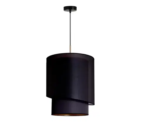 Svietidlá  - Luster na lanku PARIS 1xE27/15W/230V pr. 40 cm čierna/zlatá 602631