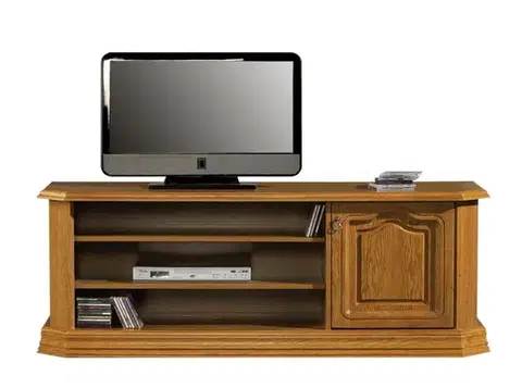 TV stolíky PYKA Kinga H rustikálny tv stolík drevo D3