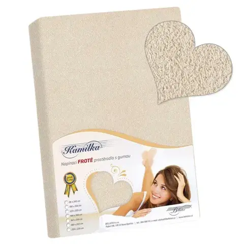Plachty Bellatex Froté prestieradlo Kamilka natur, 120 x 200 cm