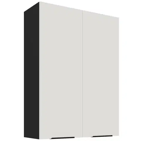 Kuchynské skrinky visiace Kuchynská skrinka Aria-Wh/Bl Anti Fingerprint 80g-108 2f