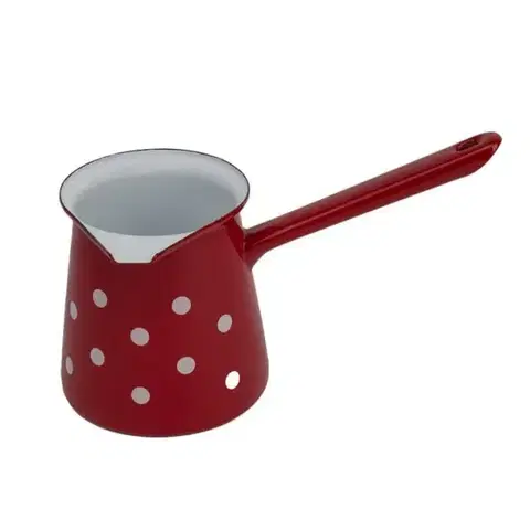 Hrnčeky a šálky Kinekus Džezva na kávu, smaltovaná 900ml, dekor bodky
