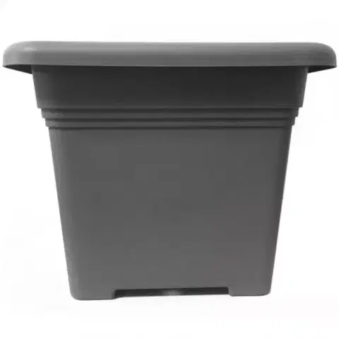 Záhrada Kvetináč hranatý Zora antracit 23 cm