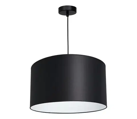 Svietidlá  Luster na lanku ARDEN 1xE27/60W/230V pr. 40 cm čierna/biela 3473