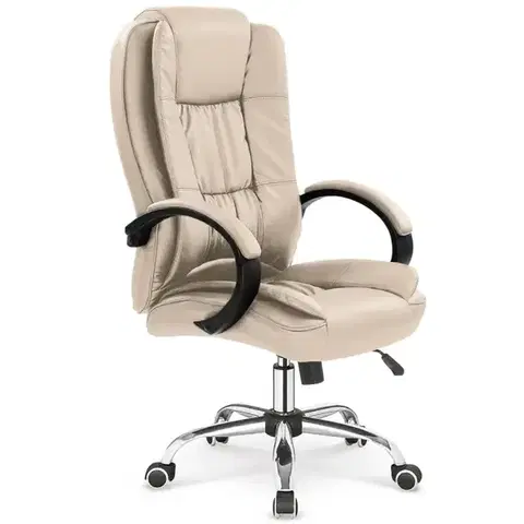 Otočné kreslá Kancelárske kreslo Relax béžové