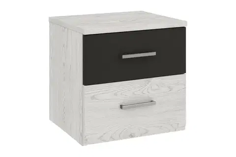 Nočné stolíky LILIAN NEW nočný stolík, antracit/light artwood