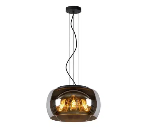 Svietidlá Lucide 45401/40/65 - Luster na lanku OLIVIA 3xE27/40W/230V pr. 40 cm čierna 45401/40/65