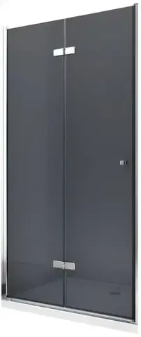 Sprchovacie kúty MEXEN - LIMA skladacie dvere 100x190 cm 6mm, chróm, grafit sa stenovým profilom 856-100-000-01-40