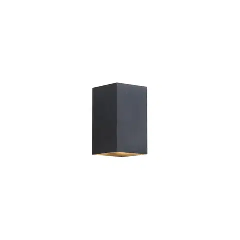 Nástenné osvetlenie Moderné nástenné svietidlo Gunmetal štvorcové 2-svetlá GU10 50mm - Sandy