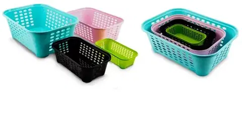 Košíky úložné MAKRO - Košík Olive 3 rôzne farby