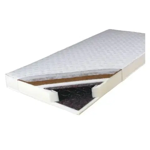 Matrace KONDELA Kokos Medium obojstranný pružinový matrac 80x200 cm pružiny / plsť / PUR / latex-kokos doska / látka