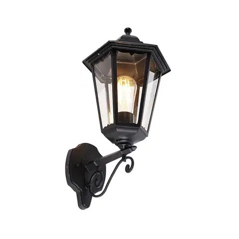 Vonkajšie svietidlá Klasická vonkajšia nástenná lampa čierna IP44 - Havana Up