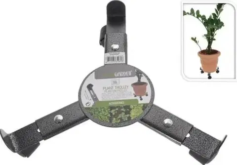 Kvetináče a truhlíky Kinekus Podložka pod kvetináč nastaviteľná na kolieskach 225-300mm, max 50kg