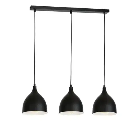 Svietidlá  Luster na lanku NOAK 3xE27/15W/230V čierna 6223