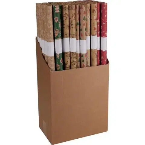 Vianočné ozdoby a dekorácie Kinekus Papier baliaci vianočný 70x200 cm mix