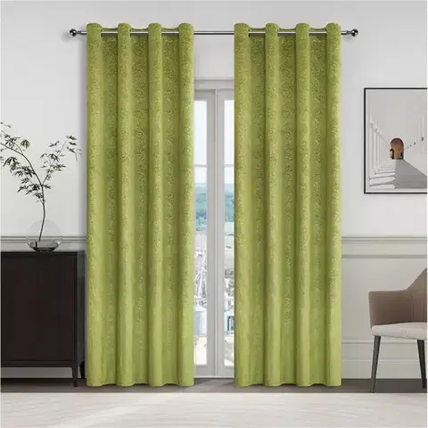 Závesy do spálne Záves na krúžkoch YC11935/280G/08/140x250 cm zelený