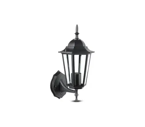 Svietidlá  Vonkajšia nástenná lampa 1xE27/40W/230V IP44 čierna 7066