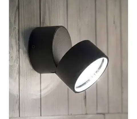 LED osvetlenie Ideal Lux - LED Vonkajšie nástenné svietidlo OMEGA LED/7W/230V CRI 90 IP54 čierna 285504
