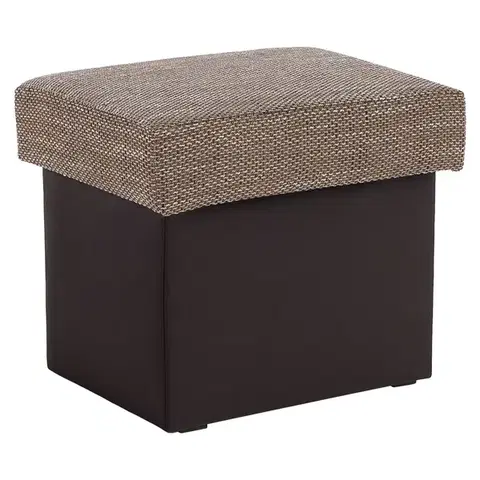 Taburetky NABBI T2 taburetka cappuccino / tmavohnedá