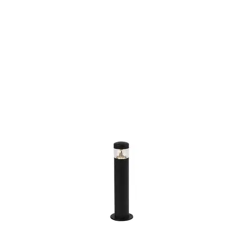 Zahradne stlpove lampy Moderná vonkajšia lampa čierna 40 cm IP44 vrátane LED - Roxy