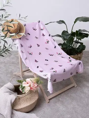 Uteráky MKLozkoviny.sk Osuška 70 x 140 cm - Motýlci růžové