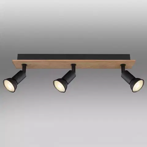 Lampy do obývačky Stropné bodové svietidlo 57998-3W drevo LS3