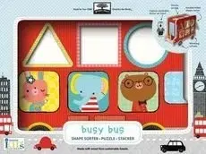 V cudzom jazyku Green Start Wooden Toy Shape Sorter - Busy Bus