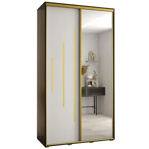 Šatníkové skrine Skriňa 45 Canaris 13 130 čierna/biela/gold