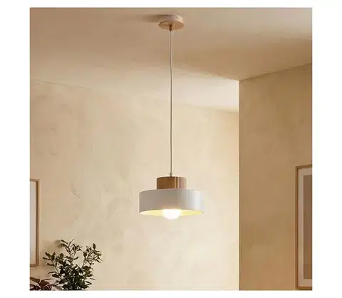 Svietidlá EMIBIG Biely luster na lanku KIVI 1xE27/15W/230V 1669/1S