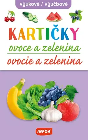 Kartové hry Výukové kartičky (krabička) - Ovoce, zelenina / Výučbové kartičky - Ovocie a zelenina (CZ/SK vydanie)