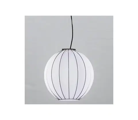 Svietidlá SIRU - Luster na lanku SFERA 1xE27/60W/230V pr. 32 cm čierna/biela benátske sklo RS312-030BLL