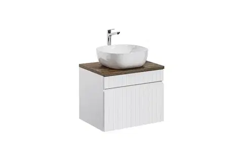 Skrinky s umývadlom ArtCom Kúpeľňová skrinka s umývadlom a doskou ICONIC White DU60/1 | 60 cm