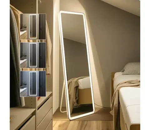 Svietidlá BRILAGI - Stojacie zrkadlo ELEGANZA LED/42W/230V 160x50 cm IP44 CRI 90 stmievateľné + CCT FG-CY48-A01-16050-01-WHT