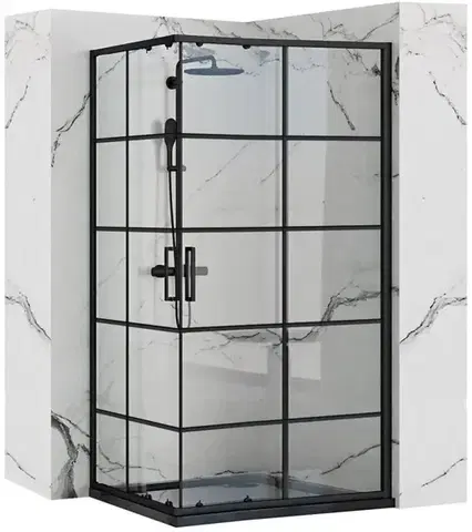 Sprchovacie kúty REA - Sprchovací kút Concept Black 80x100 REA-K6389