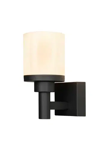 Nástenné svetlá Nástenná záhradná lampa Saponia 17,8x25cm čierna 12W LED IP65