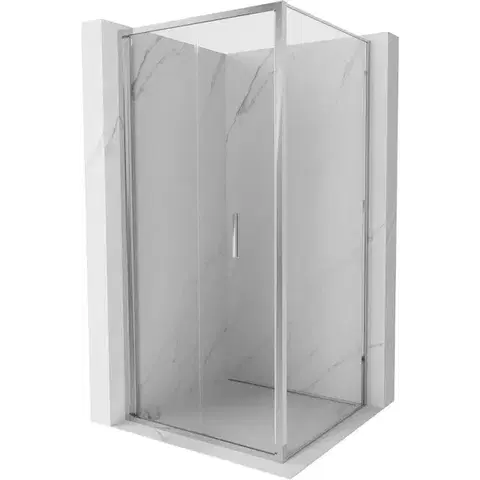 Sprchovacie kúty MEXEN/S - Exo sprchovací kút skladacie dvere 100 x 100, transparent, chróm 816-100-100-01-00