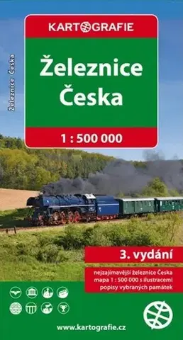 Slovensko a Česká republika Železnice Česka 1:500 000, 3. vydání