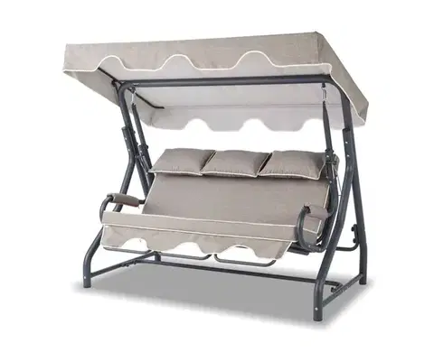 Záhradná hojdačky Garden Triple Swing Chair Salvia - Anthracite, Grey