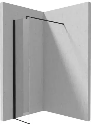 Sprchové dvere Deante Kerria Plus, sprchová zástena typu Walk-In, systém Kerria Plus - 30 cm, čierna, DEA-KTS_N83P