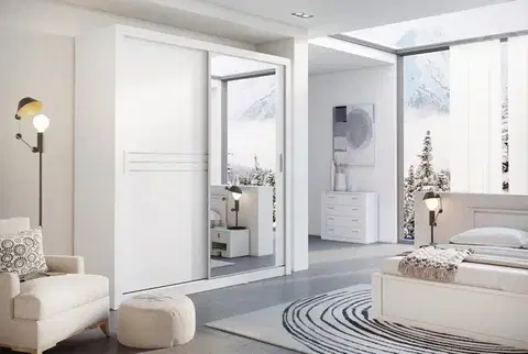 Šatníkové skrine Šatníková skriňa IDEAL 12, biela